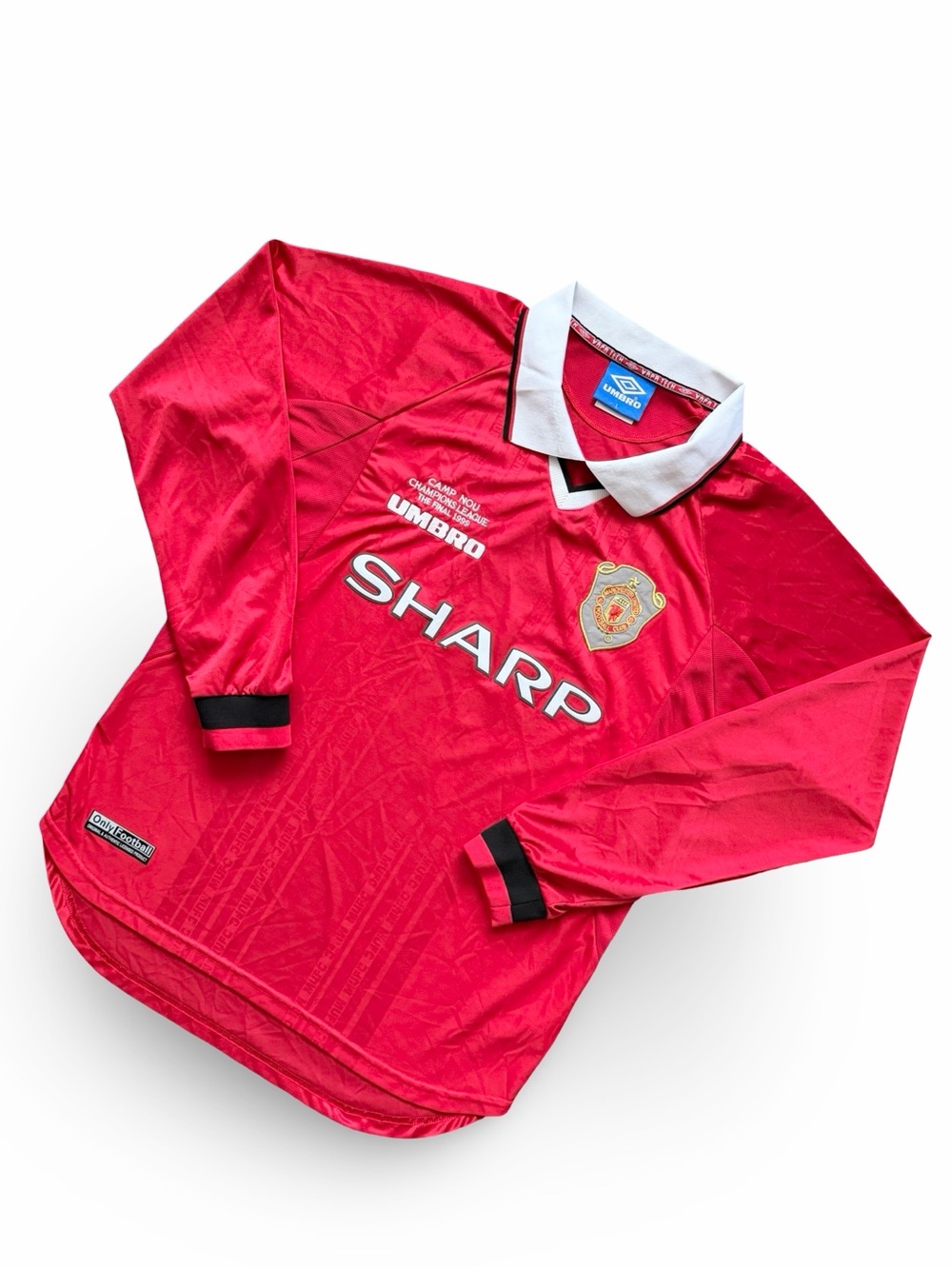 Vintage Umbro Manchester United 1999 Champions League Final Home Jersey